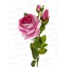 Цветы искусственные 66см Роза Вхите, розовый, 10104896