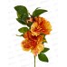 Цветы искусственные 61см Пион снежный пик, d-14см оранжевый 10104916
