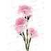Цветы искусственные 67см Гвоздички, d-8см розовый 1662268