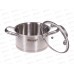 Кастрюля Sirena 65-0118 со стек крышкой 1,7л 16*8,5см