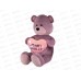 Мишка Ронни с сердцем, 35см, RM-R014-35S