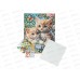 Аппликация из пайеток и страз Котята в корзине (17х23см) GEMSEQ-122310