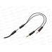 Гарнитура игровая Perfeo RGF WATER 1.8м, разъем 3,5 мм (4 pin) и USB (LED), переходник, черная