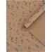 Бумага упаковочная крафт &quotВекторные цветы&quot, 50*70см *10 10935932