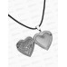 Кулон на шнурке &quotДля фото&quot сердце с розой, серебро, 45см 3744908
