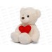 Медведь Люк, молочный с сердцем, 35см (МЛюк/25/53)