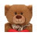 Игрушка ТМ &quotRelana&quot Мишка бурый с сердцем, 19см, RLW25184-19Н