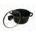 Кастрюля 4,5л со стеклянной крышкой АП Гранит Black кгч45а