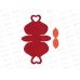 Сумочка подарочная кожанная 10,5*5*6см красная 10875785