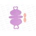 Сумочка подарочная кожанная 10,5*5*6см сиреневая 10875788