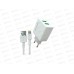 З/у сетевое 2USB 2.4A More choice NC11 с кабелем USB+Lightning White